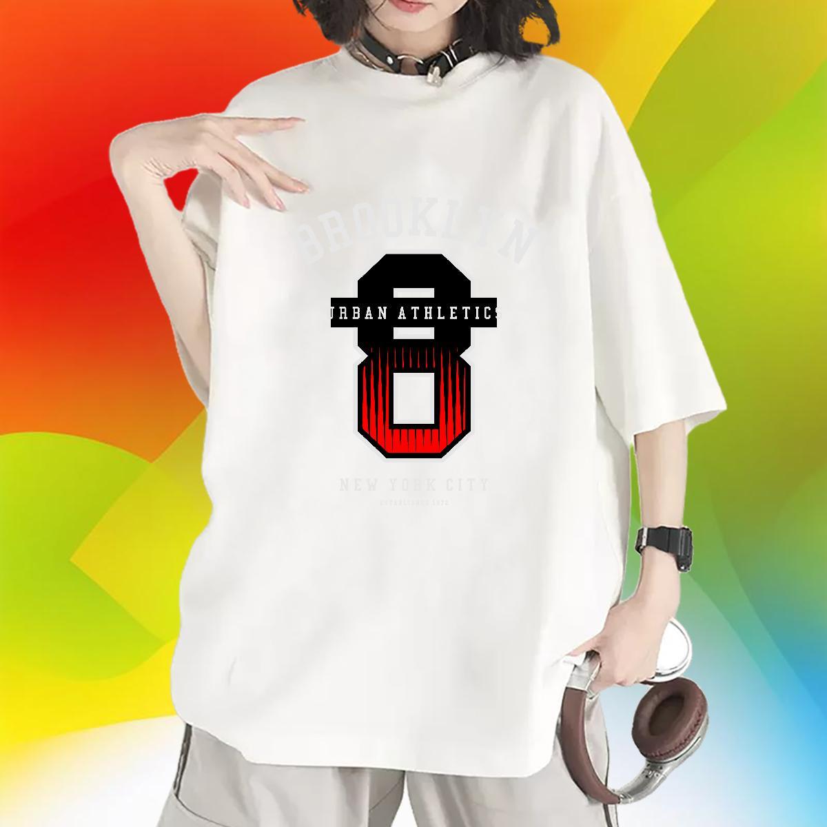 Lady Women Tshirts 230g 100% Cotton letter Spring Summer T-Shirts for Women Comfortable Cartoon Floral Printing Tops Tees