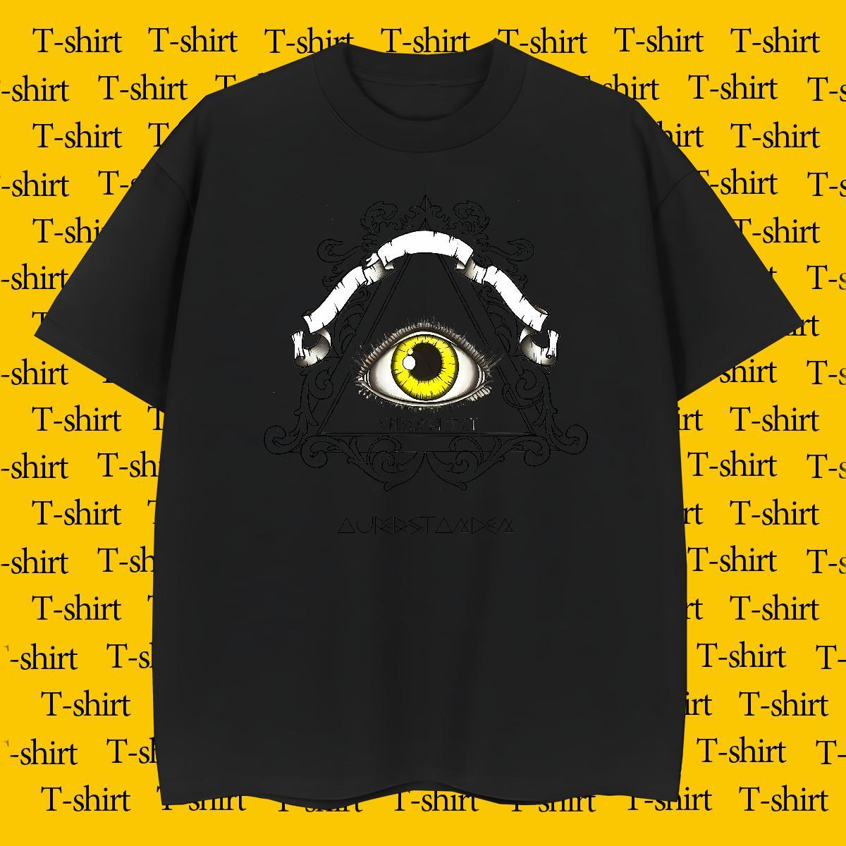 TOP Quality Mens T Shirts 230g Pure Cotton eye of the devil Spring Summer Black White Round Neck Short Sleeve Tshirt for Man Woman 2024 Summer Tee Shi