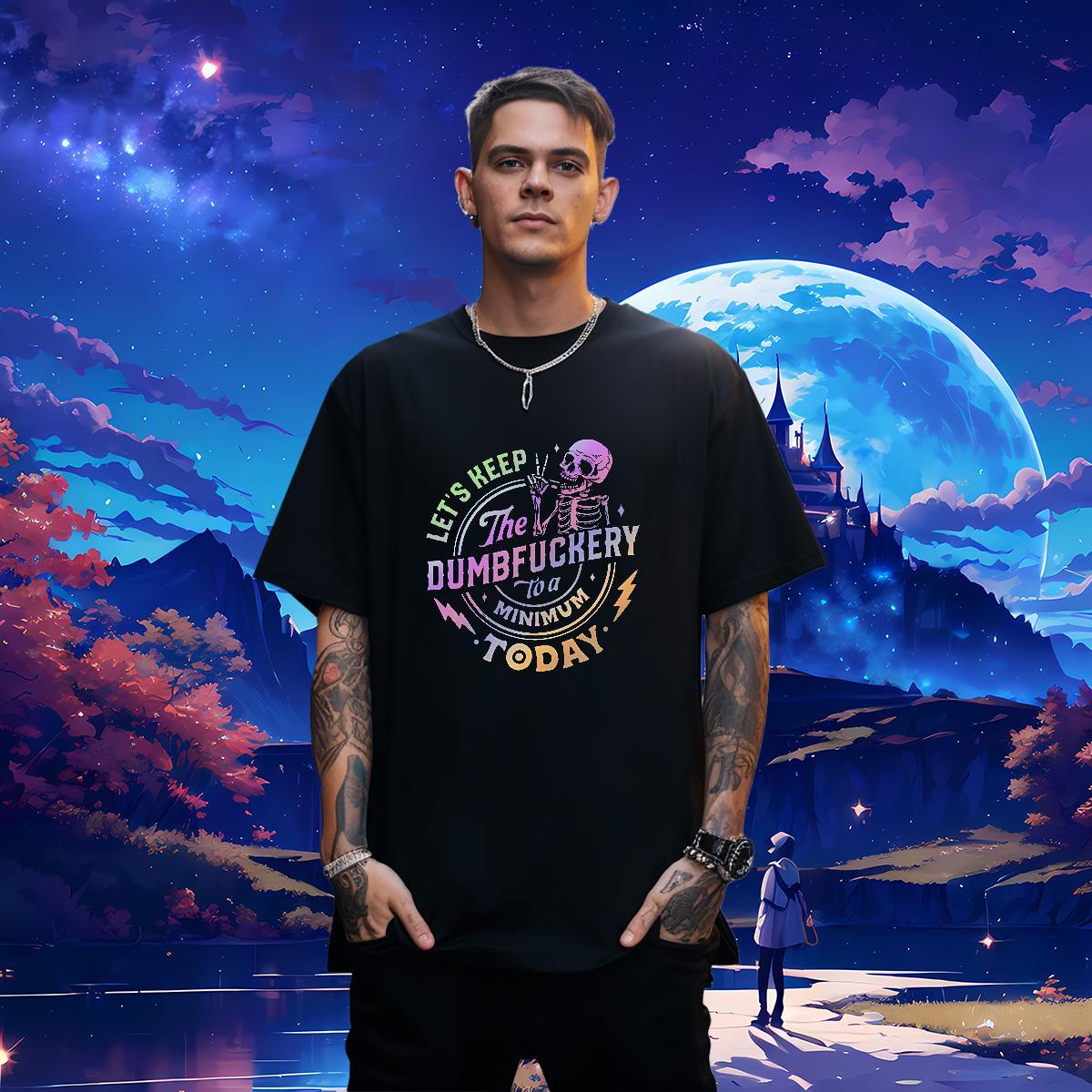 Cool Design T Shirt For Man 230g Cotton skull Beach DIY Round Neck Short Sleeve Couples T Shirts New Designer Tee Shirt