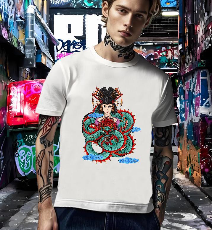 Loose T shirt 230g Pure Cotton dragon Summer Casual DIY Logo Oversized Breathable Soft Tshirt for Man Woman New Designer Polos