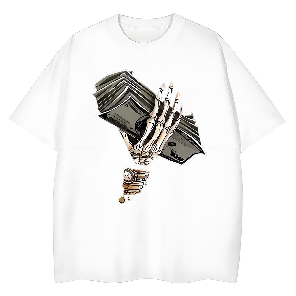 Classic Men T Shirts 230g Cotton cash Daily Wear Custom Cartoon Breathable Crew Neck Men Tops Tees DIY Customized Tee Shirt