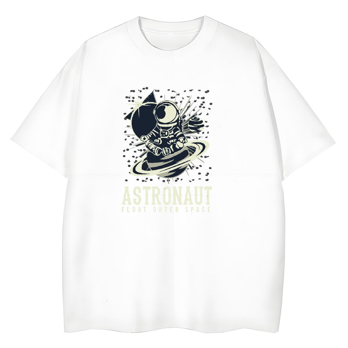 Brand Women Tees 100% Cotton 230g planet Casual Daily Wear Women T Shirts Breathable Crew Neck Anime Clothings
