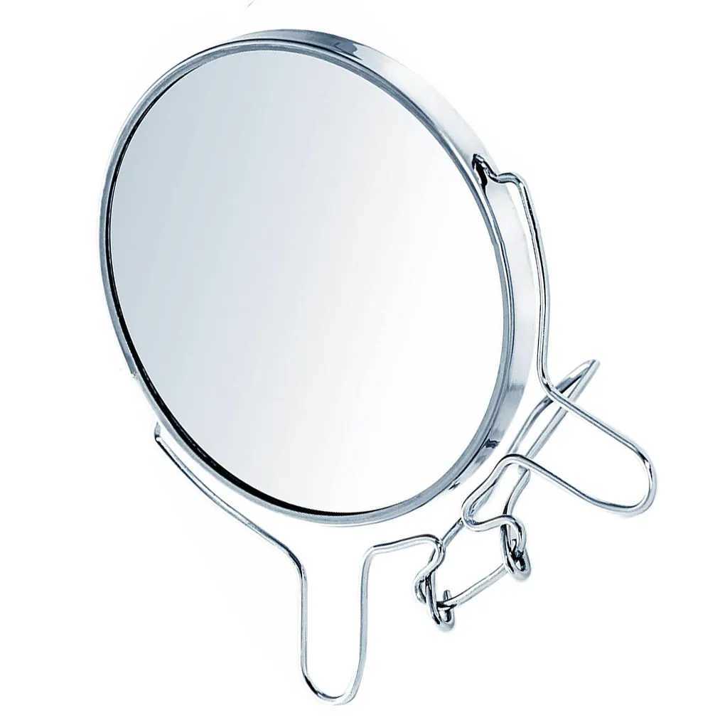 Makeup Cosmetic Mirror 4 Round 360 Degree Rotation 2 Face Tabletop Mirror Magnifier Stainless Steel Makeup Mirror StandingXJ241213