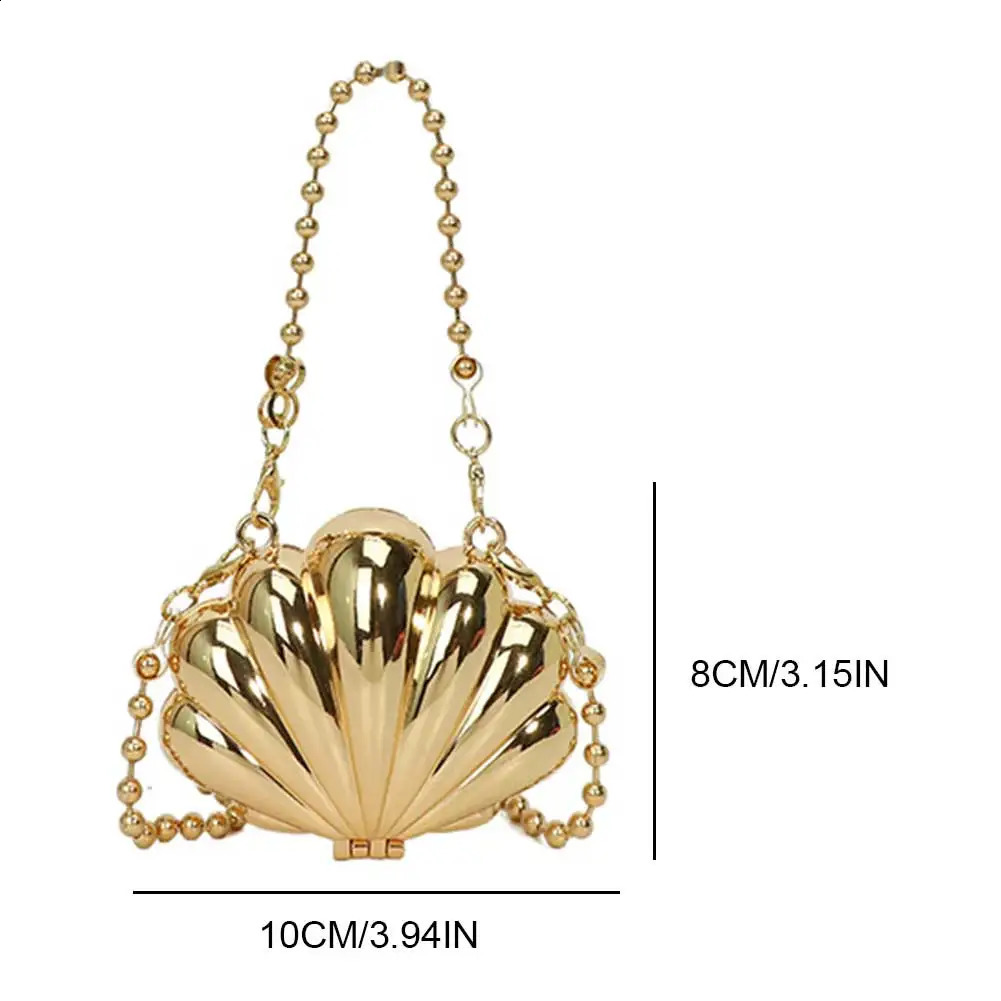 Shell Shape Evening Clutch Purse Novelty Fashion Evening Bags Trendy Crossbody Bag Small Elegant Handbag Mini Hobo Bag 240823
