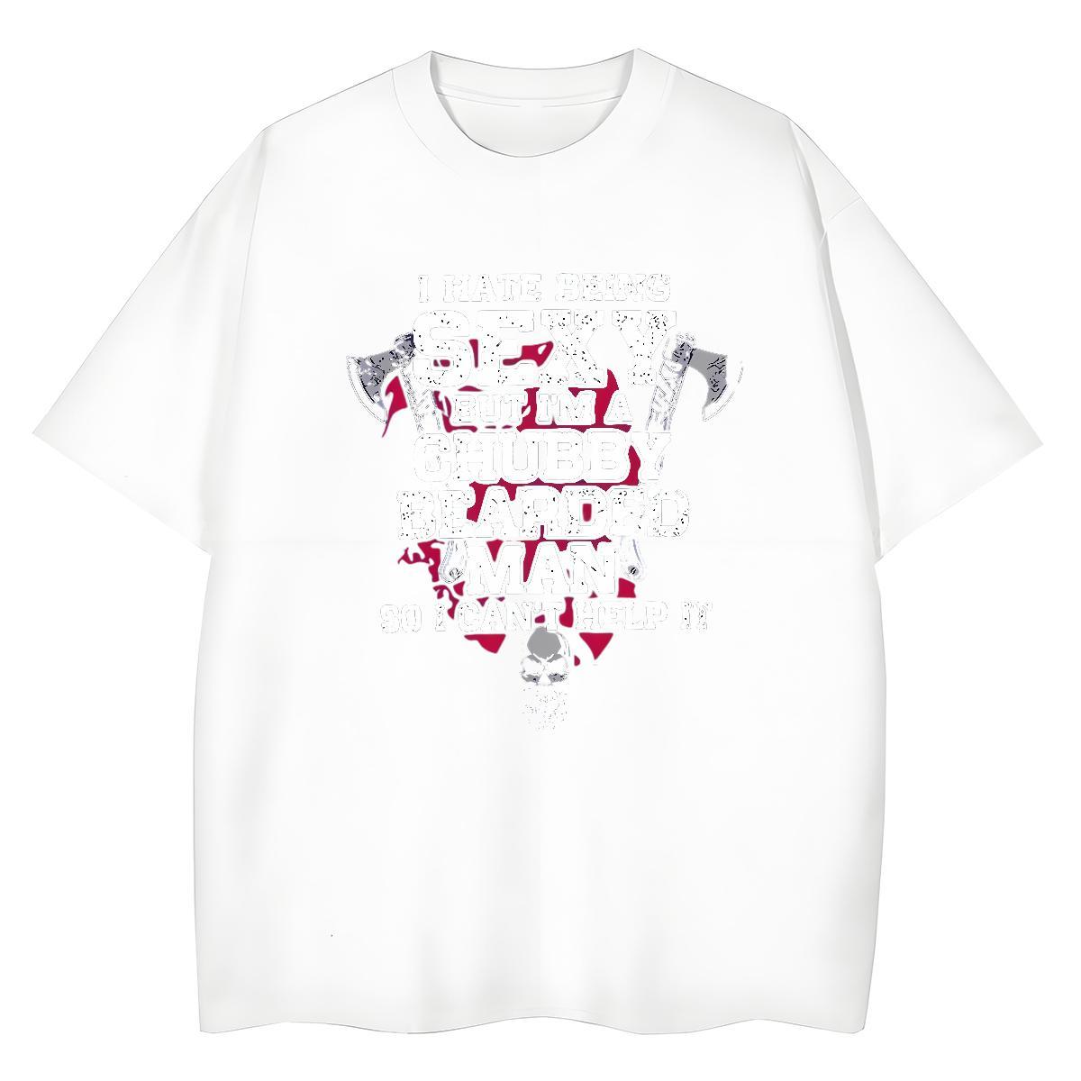Unisex T-Shirts 100% Cotton 230g letter Beach Custom Cartoon Round Neck Short Sleeve Men Tops Tees Fashion Tees Shirts