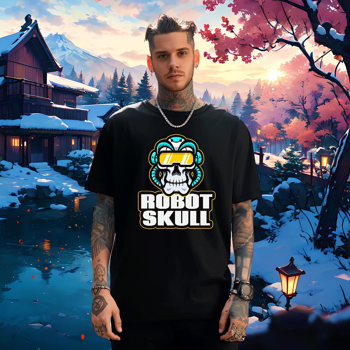 Comfortable T Shirt For Man 230g Pure Cotton skull Casual Beach Oversized Breathable Short Sleeve Mens Tshirts Designer Fashion Tops