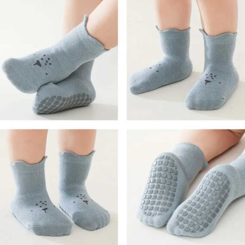0-5Years Childrens Socks For Boys Girls Cotton Casual Kids Boy Girl Floor Socks Cartoon Print Baby Sock Anti Slip Spring Autumn CL240824