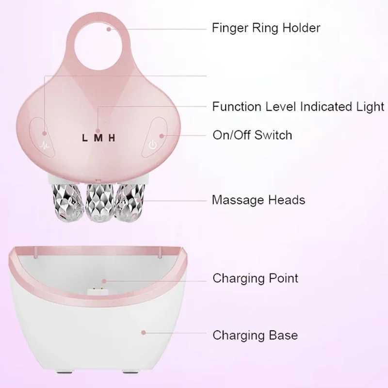 HIFU 4D Head Massage 5 in 1 Facial Massager EMS Home Use Facial Device Promote Face Cream Absorption 5 Light Color Modes CL240824