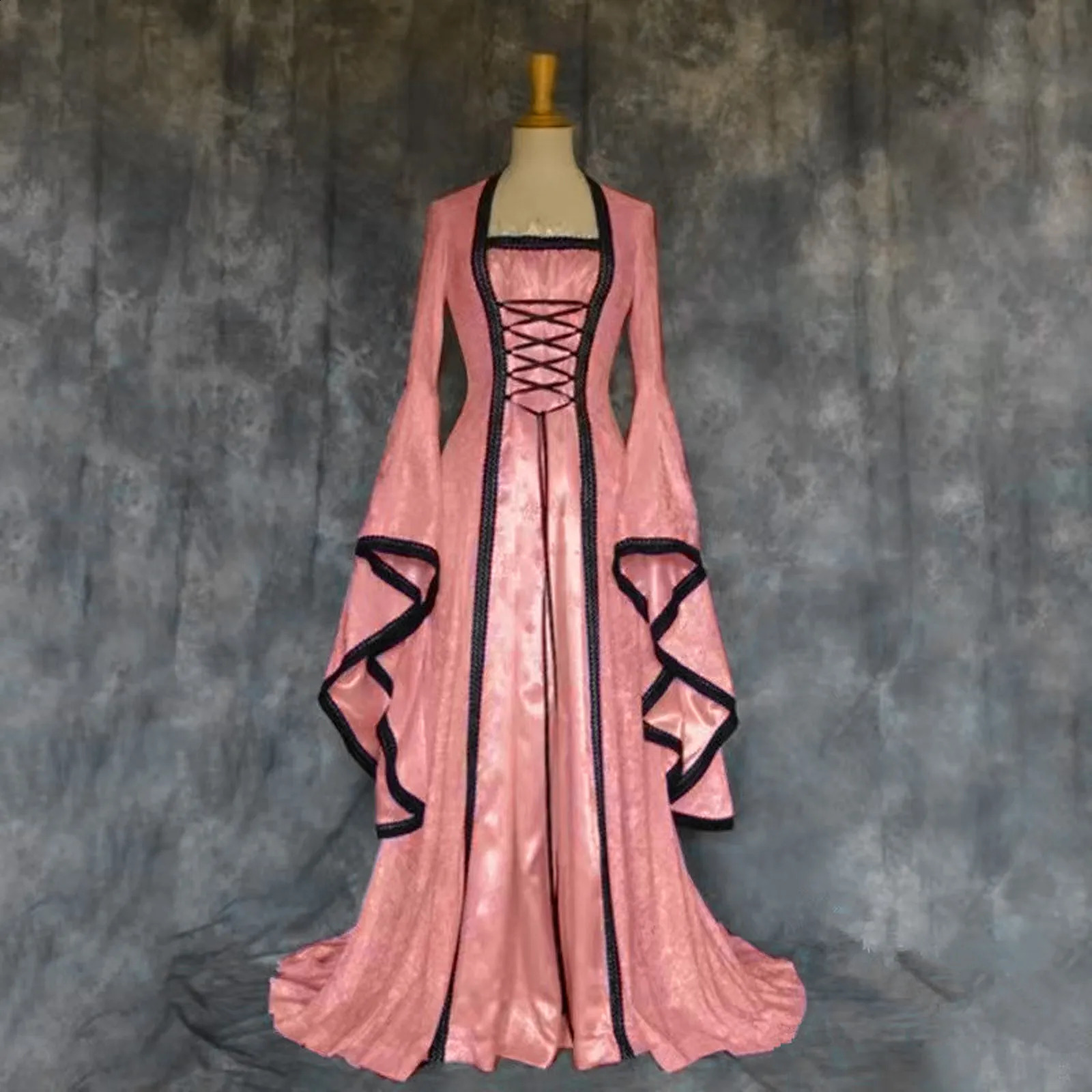 Victorian Renaissance medieval roleplaying Halloween costume womens long sleeved carnival party retro court dress 240823