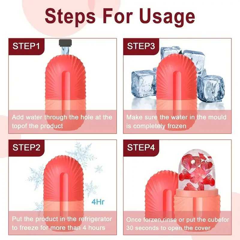 Ice Facial Roller Skin Care Beauty Lifting Contouring Tools Ice Cube Trays Ice Globe Balls Face Massager Skin Care Tool CL240824