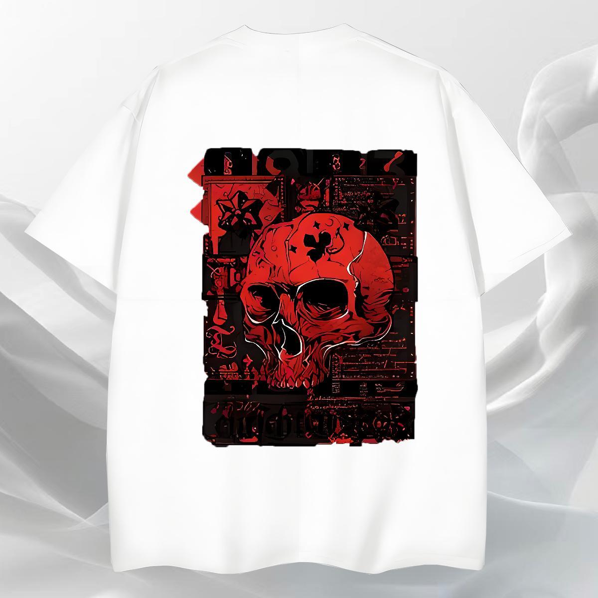 Loose T Shirt For Man 100% Cotton 230g halloween Spring Summer Custom Printing Round Neck Short Sleeve Couples T Shirts Designer Fashion Tops Tees