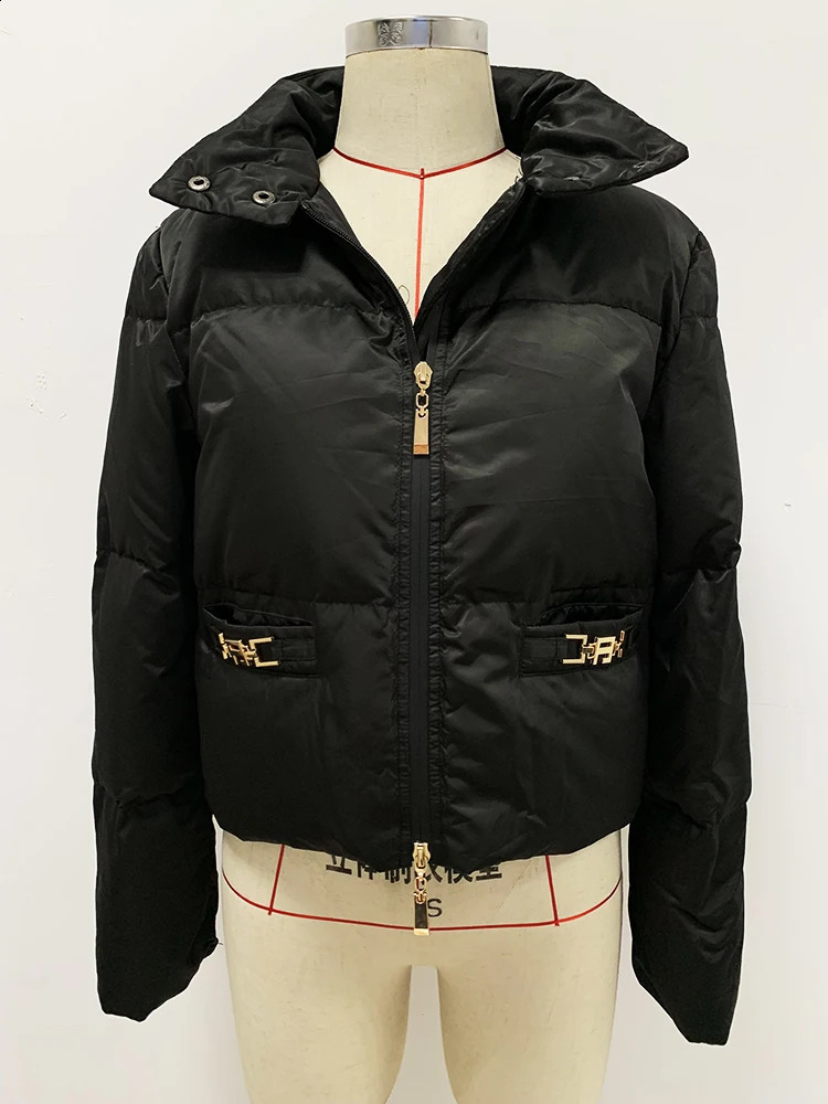 HIGH STREET est FW ner Jacket Womens Slim Fit Set White Duck Decorative Down 240823