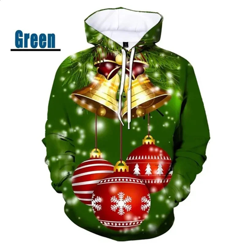 Christmas Graphic Hoodies For Men 3D Merry Christmas Printing In Hoodie Sweatshirts s Funny Pullovers Women Fashion Top 240823