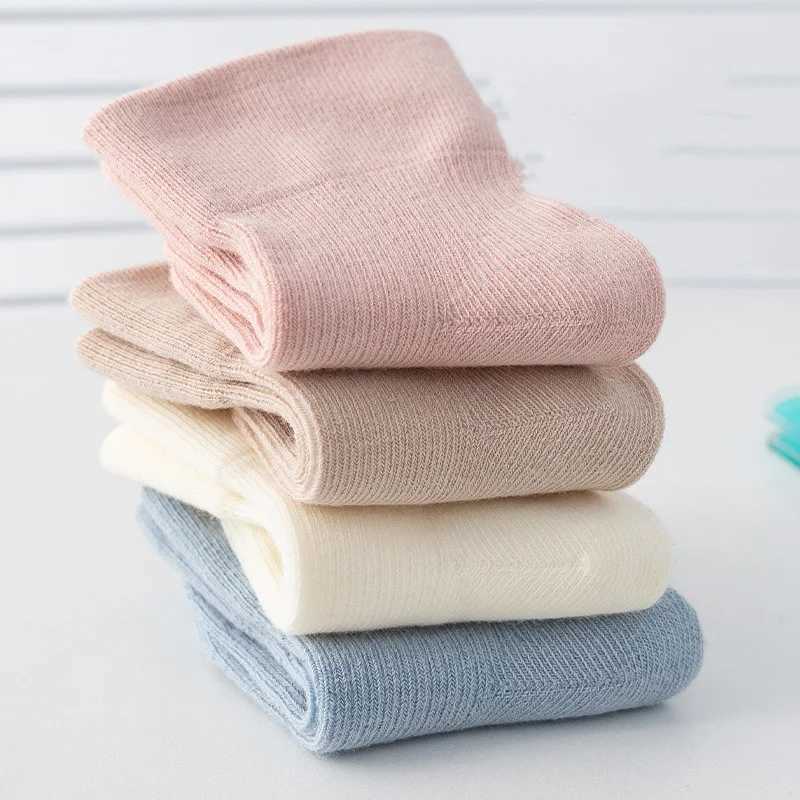 0-3years 5pairs Sweet White Baby Girls Cotton Socks Stretch Wide Welt Infant Girl White Mid Length Socks Navy Blue Newborn Socks CL240824