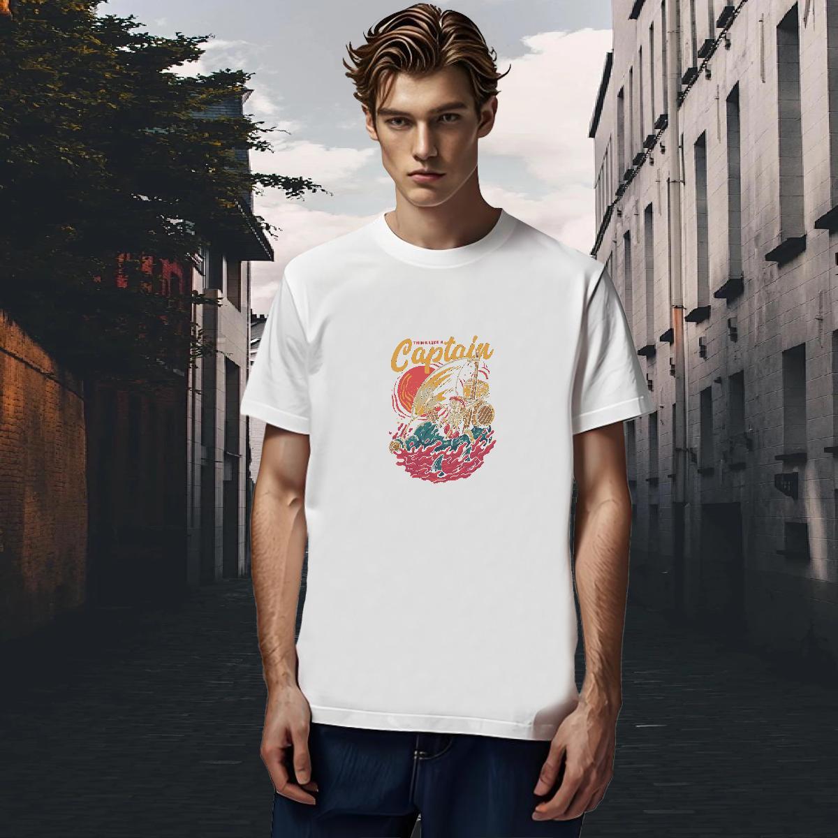Brand T Shirts Men 230g 100% Cotton skull Daily Wear DIY Anime Breathable Short Sleeve Men Tops Tees Designer Tshirts