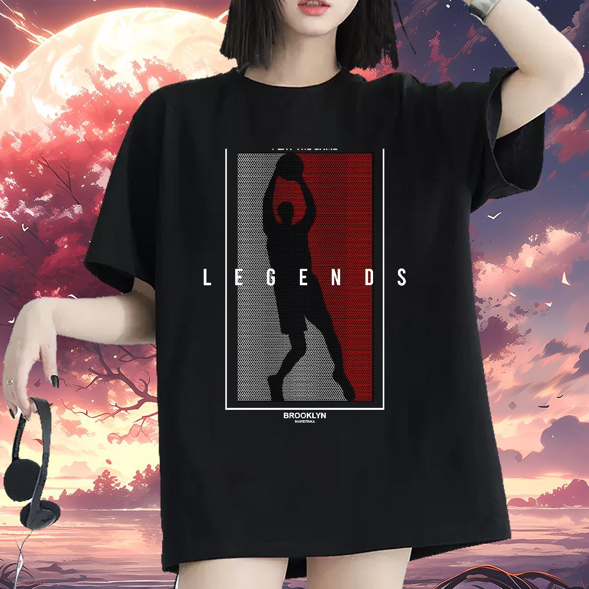 Soft Lady T shirt 230g Cotton letter Street T-Shirts for Women O-Neck Short Sleeve Custom Print Oversized Polos