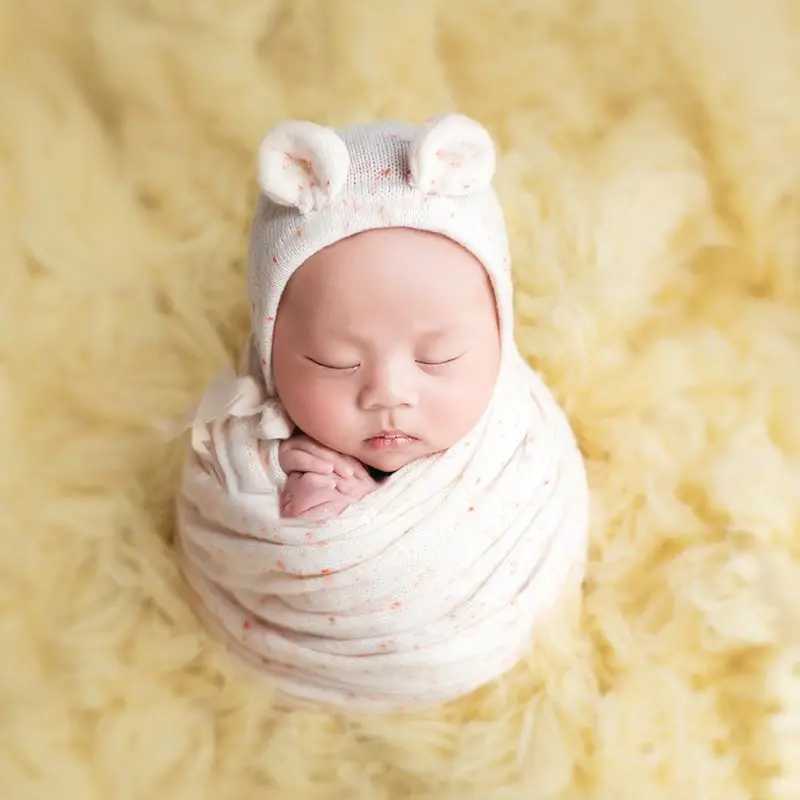 Newborn Soft Sleeping Bag Pillow Bow-knot Wraps Blanket Photography Props Hundred Days Photo Props M240824