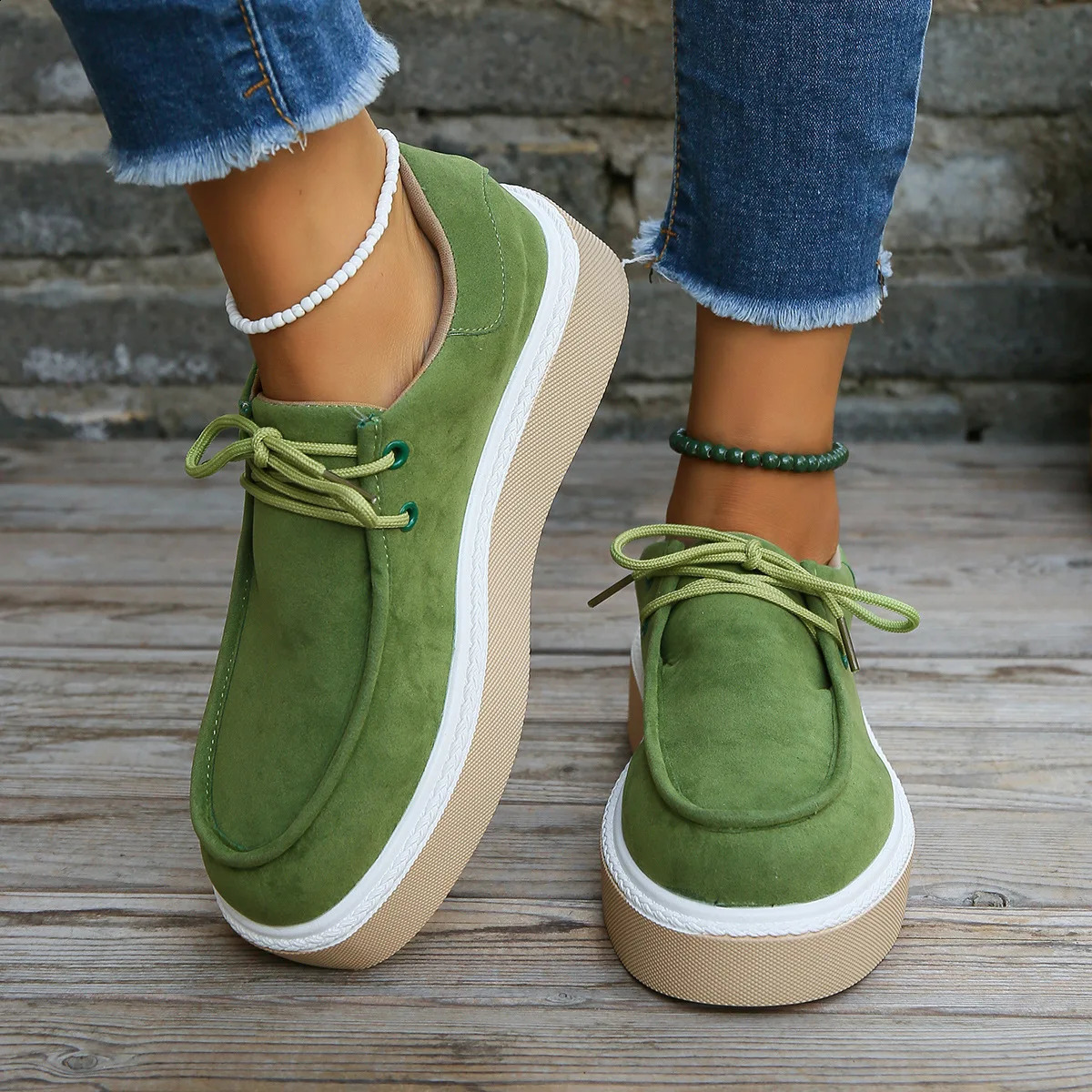Casual Thick Platform Canvas Womens Shoes 2024 Spring Low Top Flat Shoes Womens Plus Size 43 Orange Sports Shoes 240823