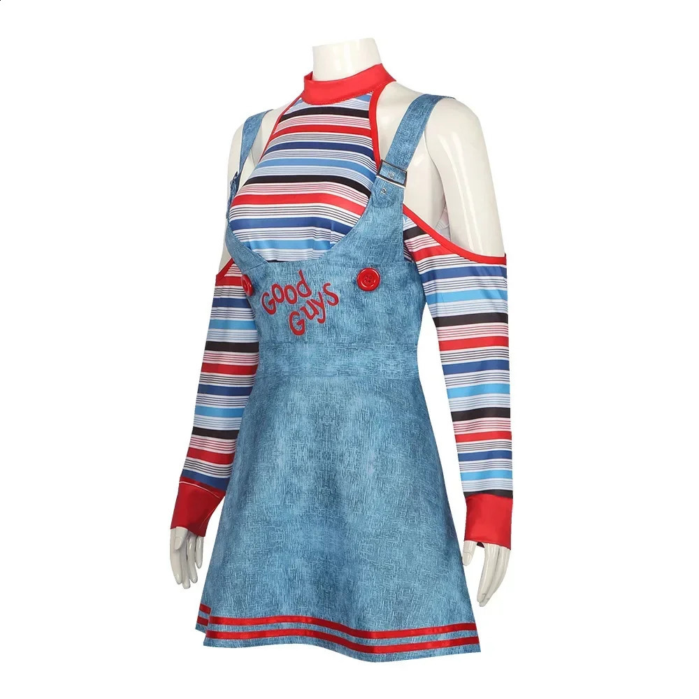 Childs Play Role Playing Costume Chucky Tshirt Bridal Dress Halloween Carnival Party Female Fancy 240823