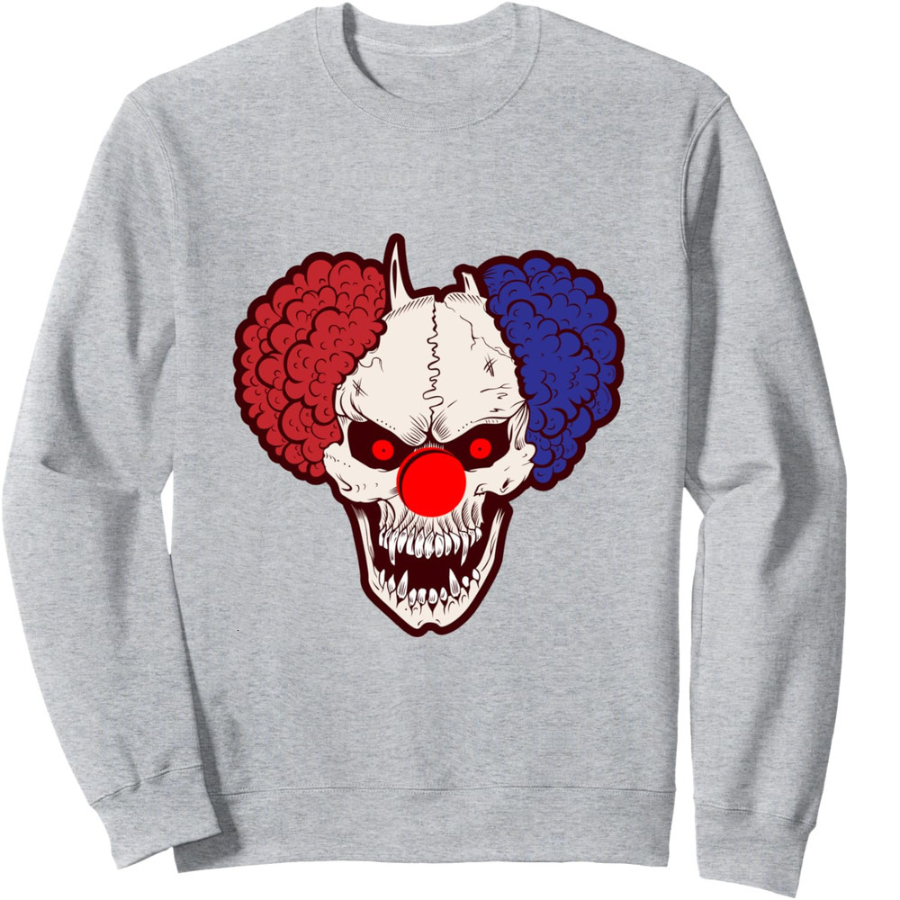 Long Sleeve Shirts for Men sweatshirt Skeleton Clown Horror Halloween, Scary nightmare Sweatshirt T shirt Tee Streetwear Casual tops clothes 2025