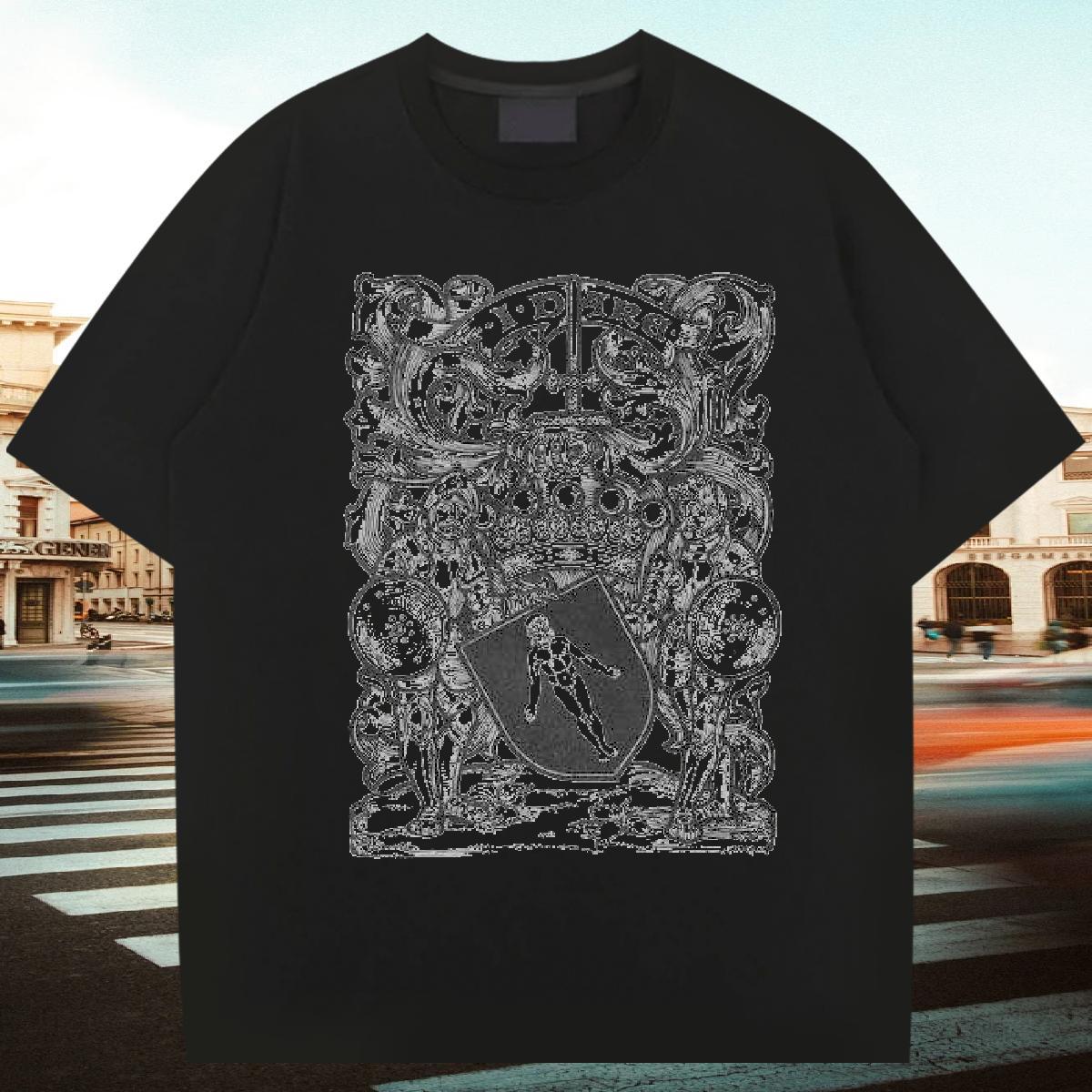 Popular T Shirt For Man 100% Cotton 230g The Cross Casual Oversized 4XL Breathable Soft Men Clothes T-Shirt New Designer Tee Shirt