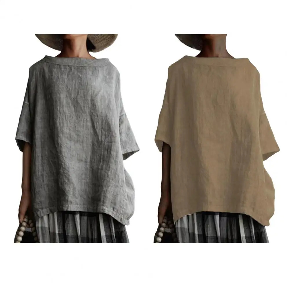 Pullover Top Comfortable Half Sleeve Lady Summer Casual Tee Shirt Stitching n Anti-Pilling Pullover Blouse Streetwear 240823