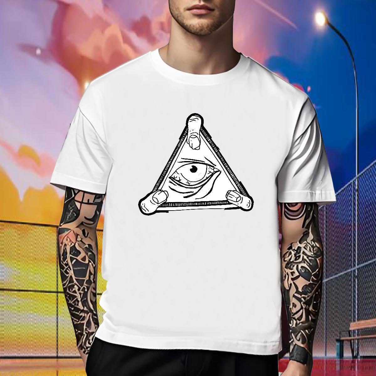 Free Shipping T-Shirts 230g Cotton eye of the devil Casual Daily Wear Custom Big Size Pure Cotton Men Clothes T-Shirt Fashion Designer Tee Shirt