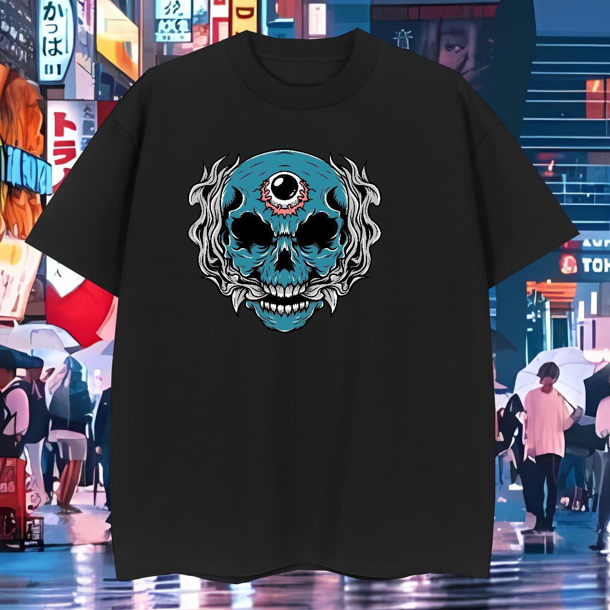 Popular T-Shirts 100% Cotton 230g skull Daily Outfit Plus Size Custom Breathable Crew Neck Men Tops Tees Brand Tees Shirts