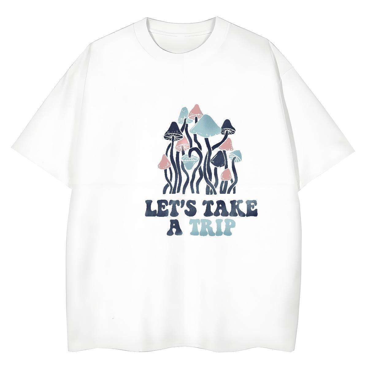 Fashion Design Tshirts mushroom Street 230g Pure Cotton Top Tees Breathable Soft Designer T-Shirts for Men Plus Size Cartoon