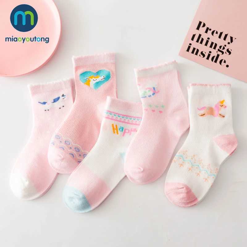 5 Pairs/Lot Unicorn Mesh Thin Cotton Newborn Boy Kids Socks Baby Girls Socks Girls Baby Socks Skarpetki Infant Miaoyoutong CL240824