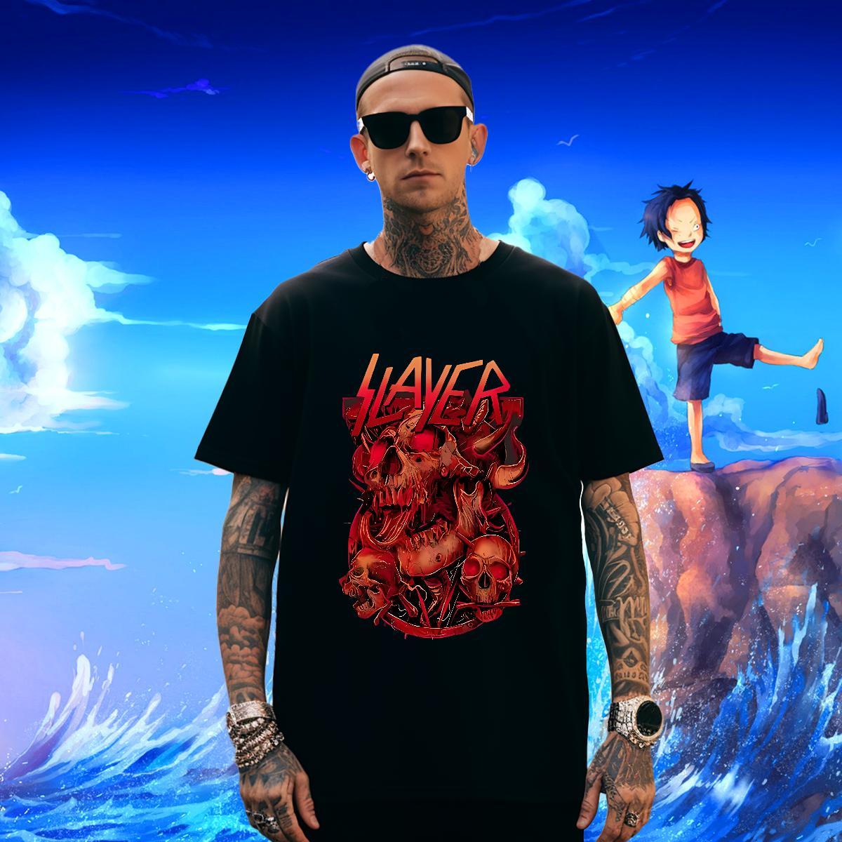 Popular T shirt 230g Cotton skull Hip Hop Street Oversized 4XL Breathable Crew Neck Men Tees DIY Tops