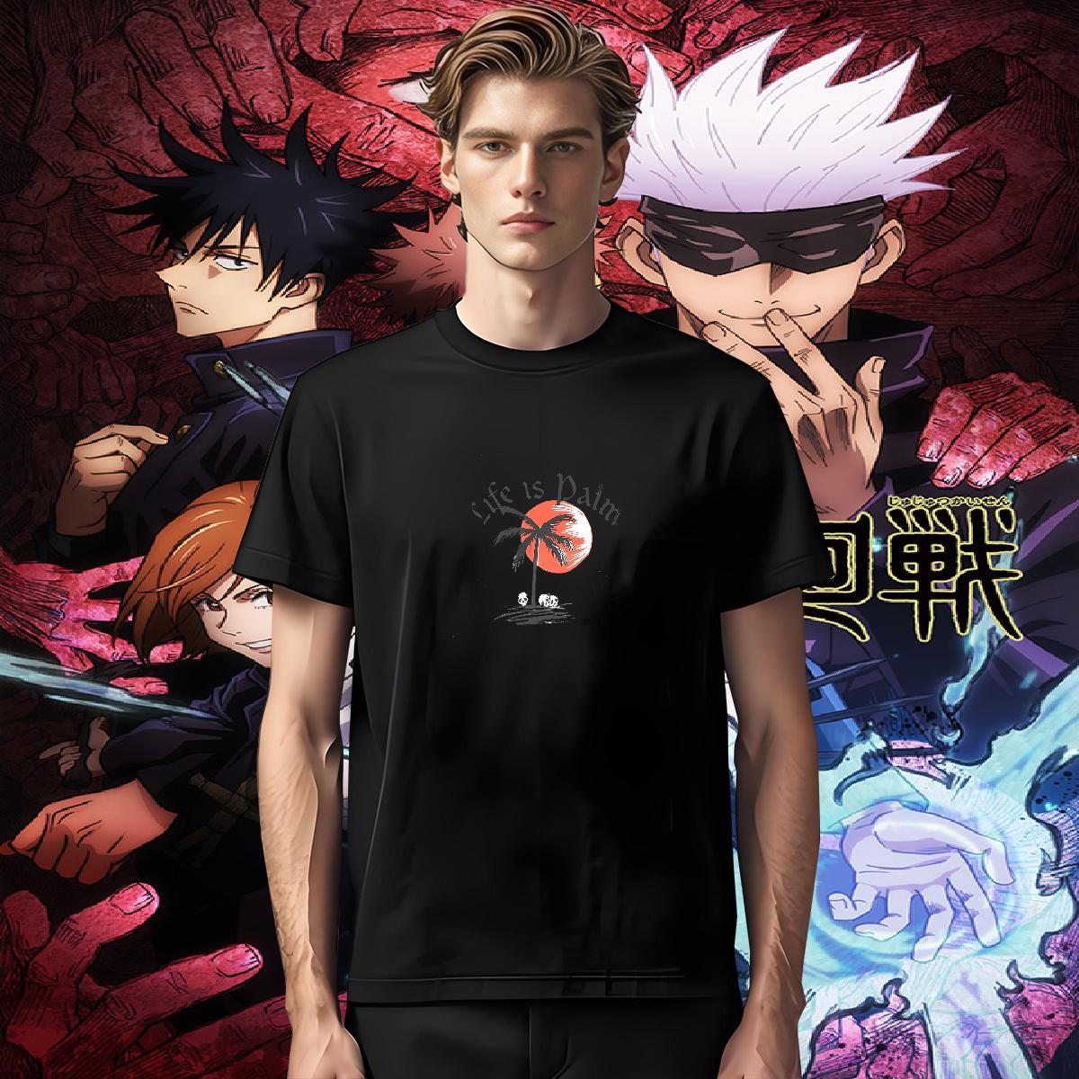 Popular T Shirts Men 100% Cotton 230g skull Street wear Hip Hop DIY Printed Breathable Short Sleeve Men Clothes T-Shirt New Tshirts