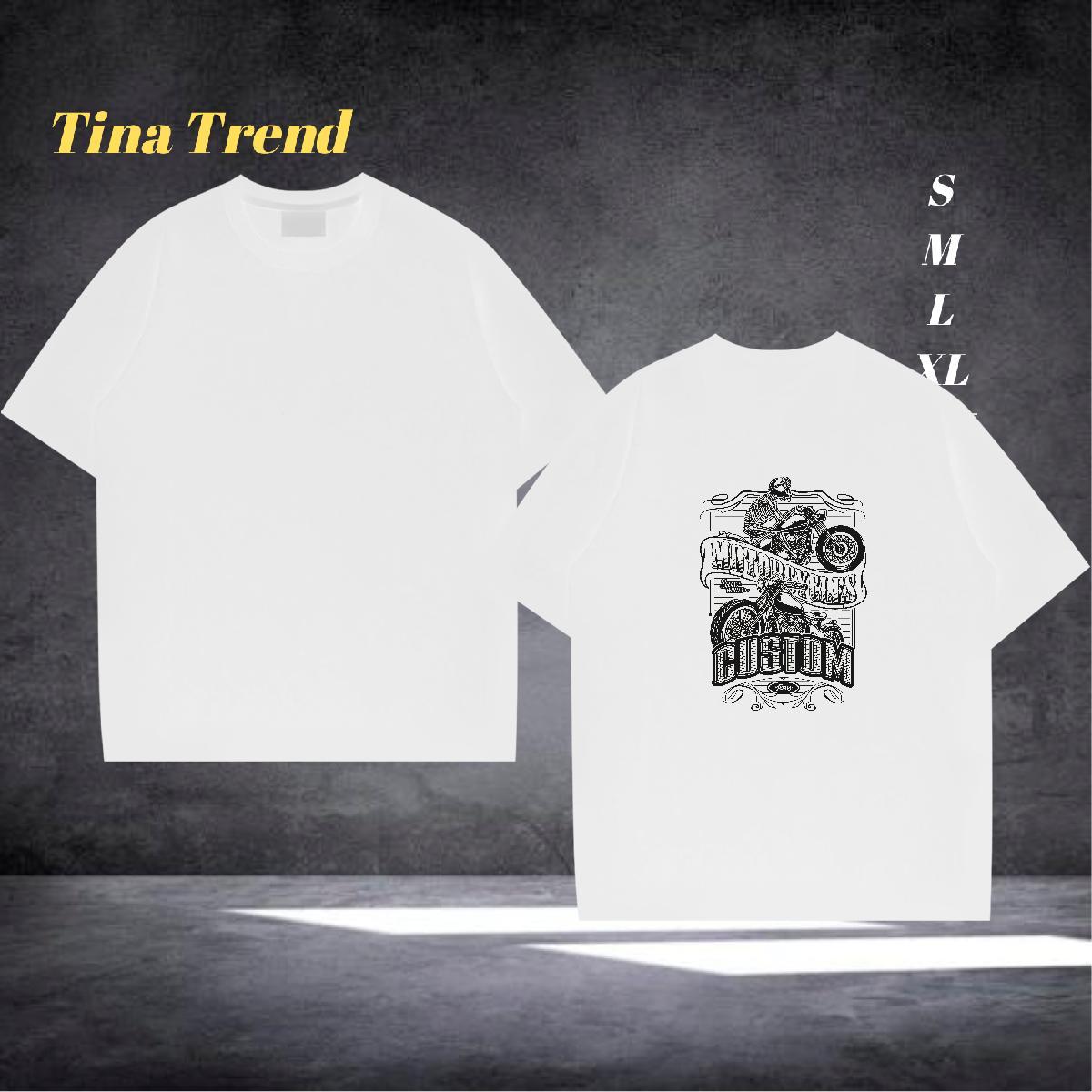 Popular Man T Shirts 100% Cotton 230g motorbike Hip Hop Custom Print Oversized Breathable Short Sleeve Couples T Shirts New Designer Tops Tees