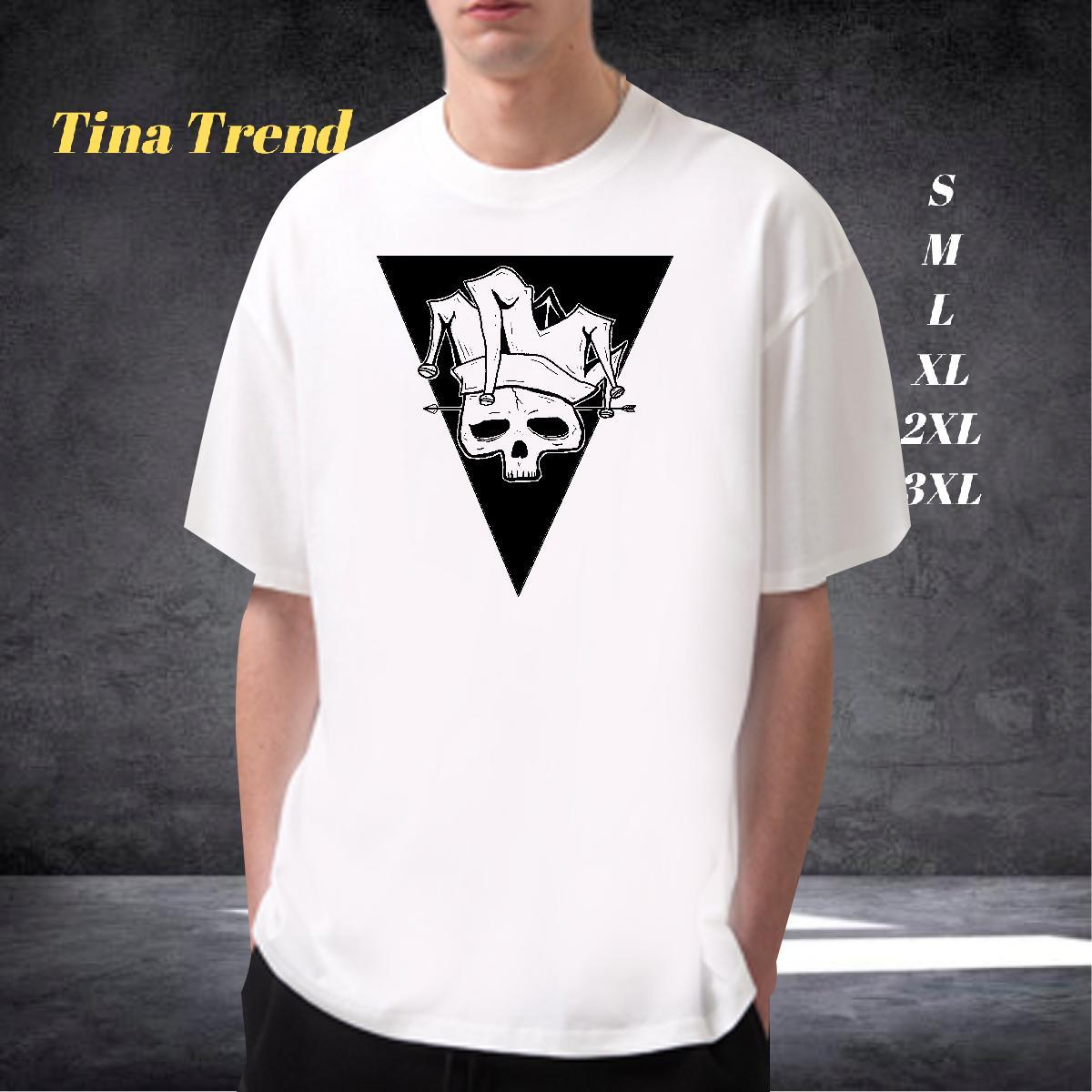 Popular T Shirts Men 100% Cotton 230g skull Casual White Plus Size Breathable Tshirt for Man Woman 2024 Designer Polos