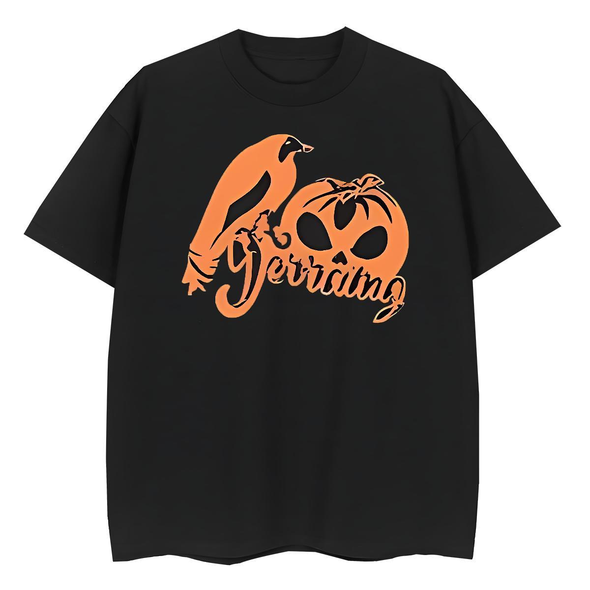 Fashion Design Men Tops Tees pumpkin Casual Daily Wear 230g Cotton Tshirts Breathable Soft Popular Man T Shirts DIY