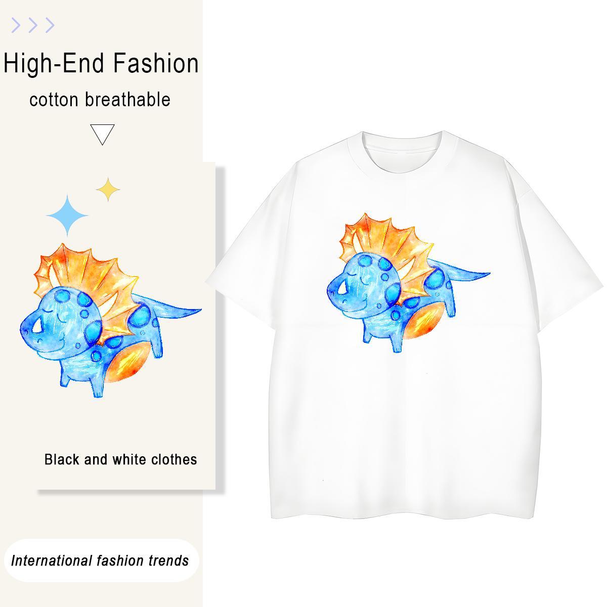 2024 Men Tees dog Outdoor 100% Cotton 230g Tshirts Short Sleeve Soft Loose T-Shirts for Men Customized