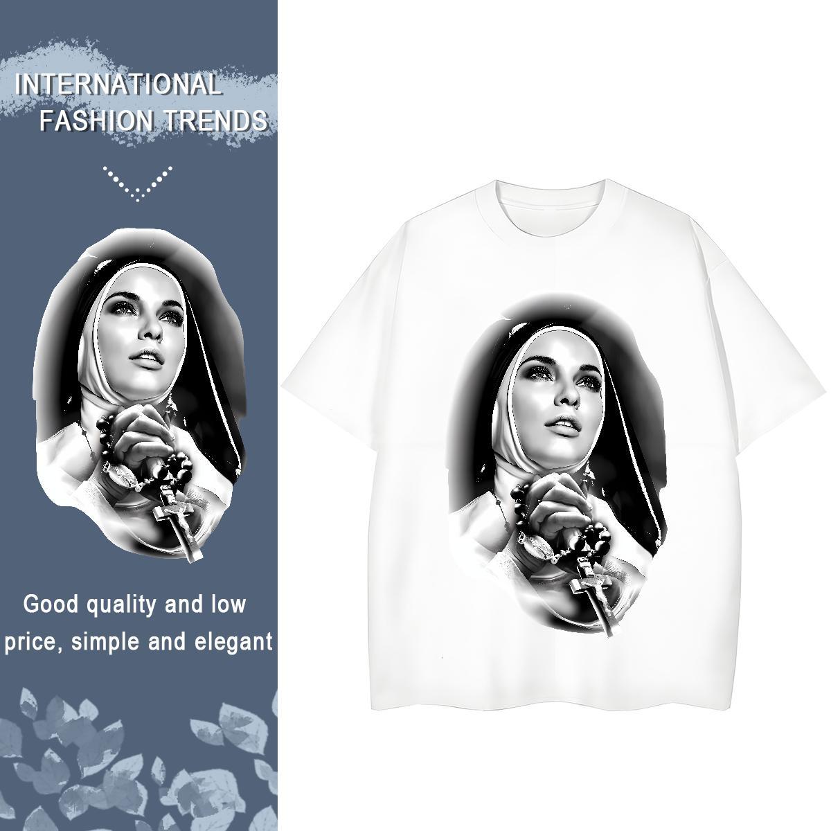 Brand Couples T Shirts 230g Cotton nun Outdoor T-Shirts Crew Neck Breathable Skull Clothes