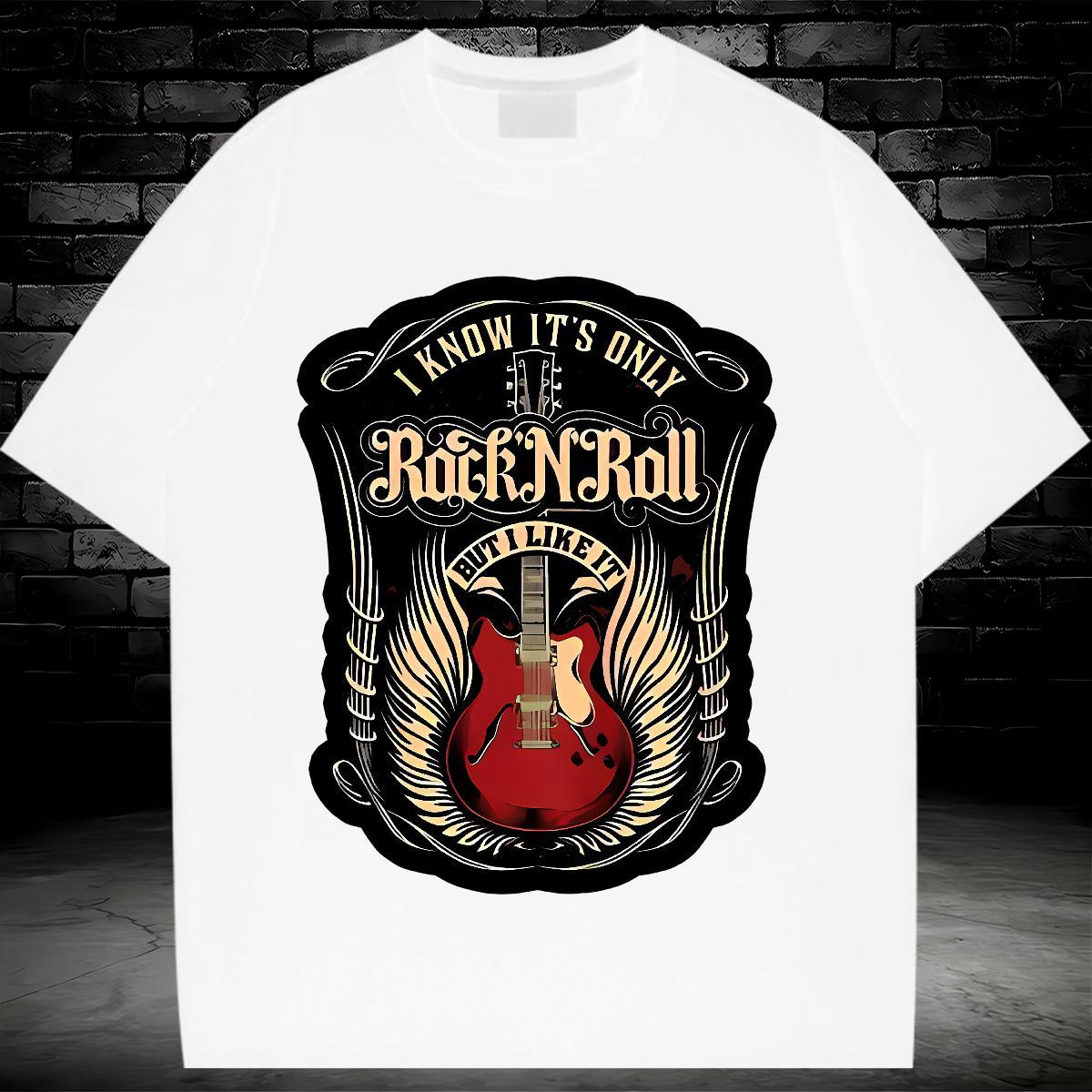 Unisex Women Tshirts 230g 100% Cotton rock Sports Casual T-Shirts for Women Short sleeve Soft Custom Print Oversized Top Shirts