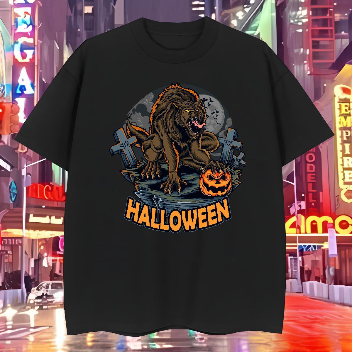 2024 New Tshirts halloween Street Wear 230g 100% Cotton Tees Pure Cotton Cool Design T Shirt For Man Plus Size Custom