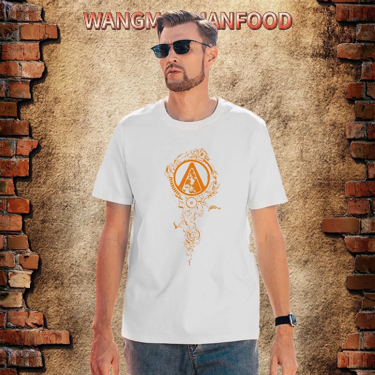 Unisex T-Shirts for Men 230g Pure Cotton eye of the devil Home Outdoor DIY Logo Oversized Breathable Crew Neck Men Clothes T-Shirt New Arrival Tshirts