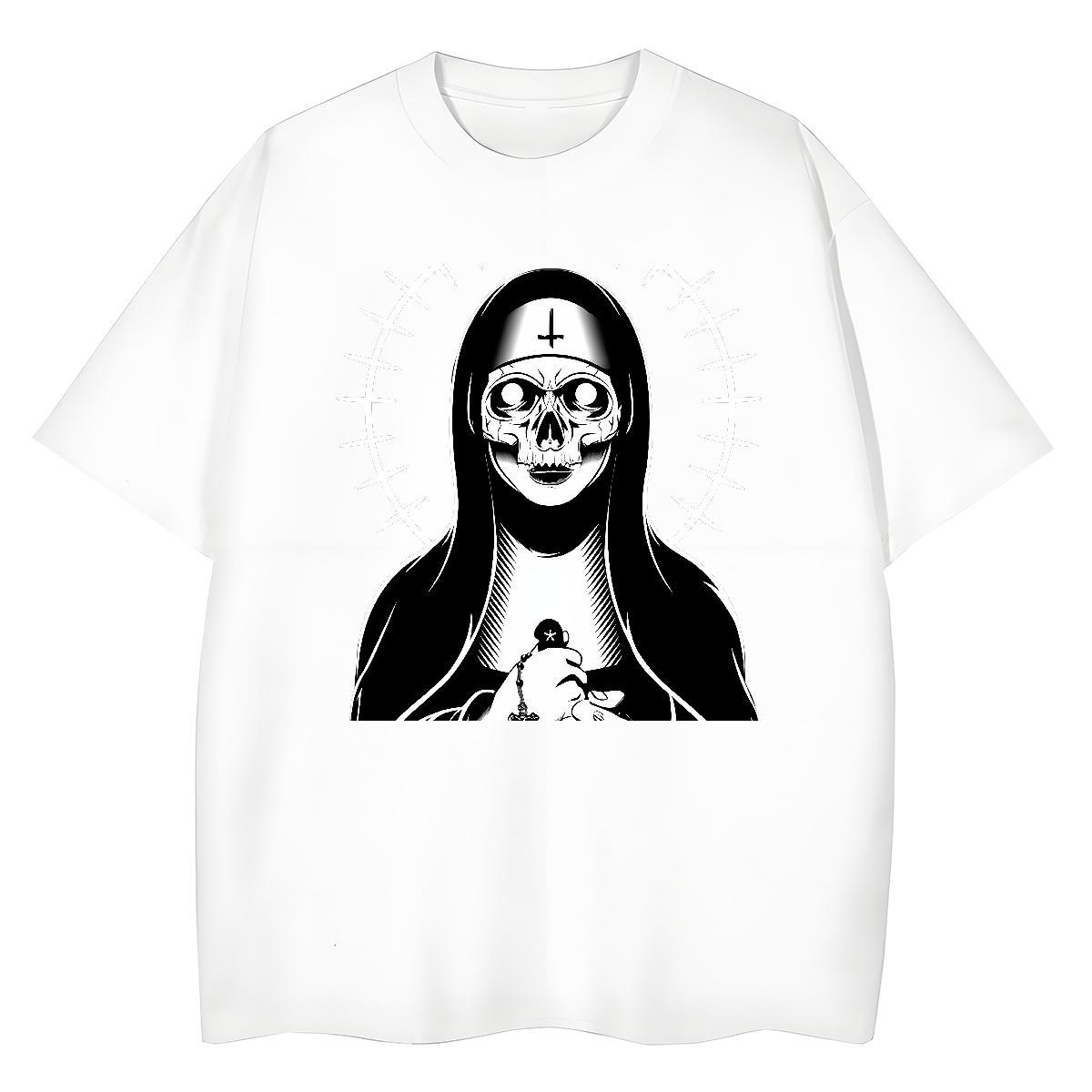 Designer Womens Tshirts 230g Cotton skull Summer Casual T-Shirts Breathable Short Sleeve Oversized Tees