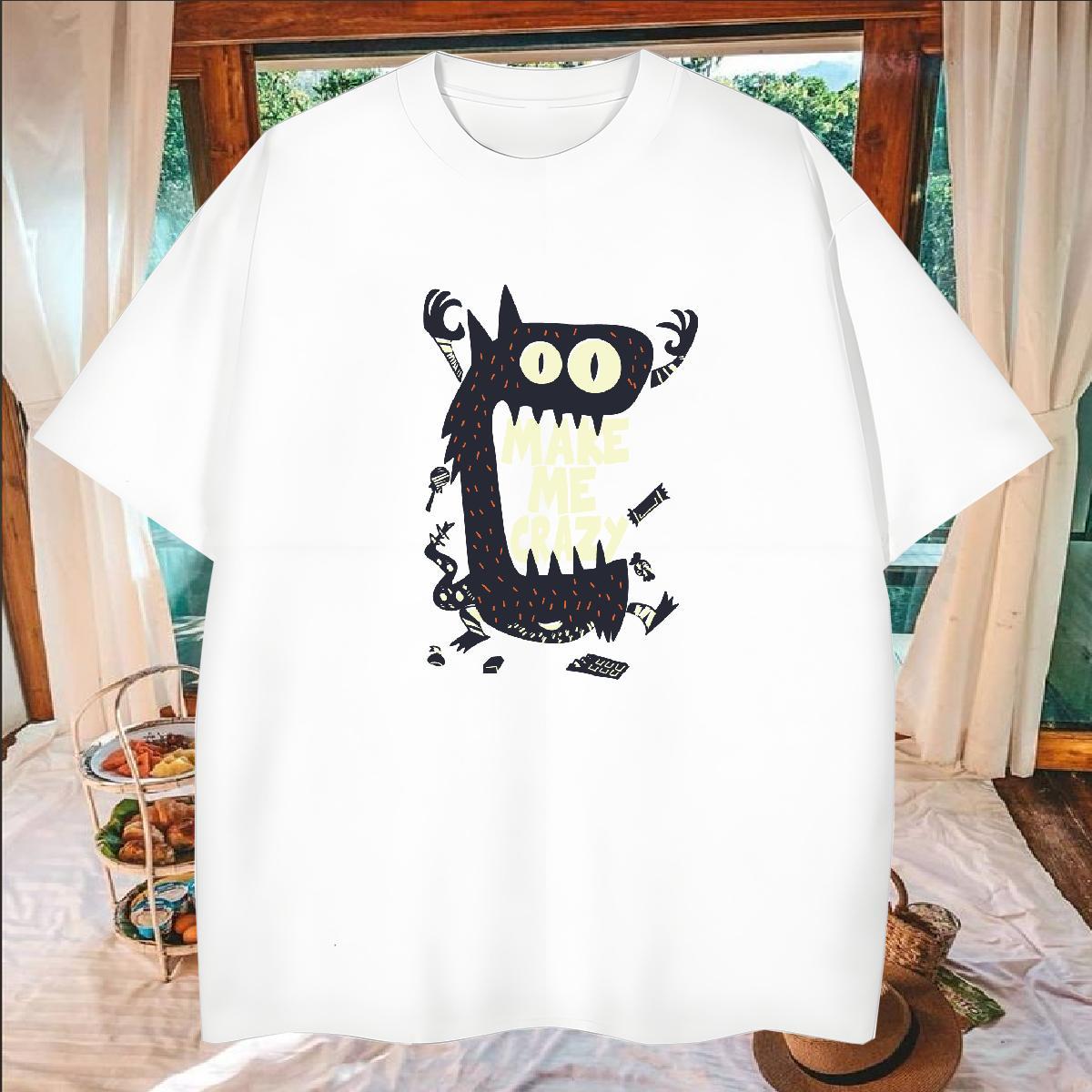 Cool Design T shirt 230g Pure Cotton ET Hip Hop Street Custom Printed Short Sleeve O-Neck Men Tops Tees DIY Top Tees