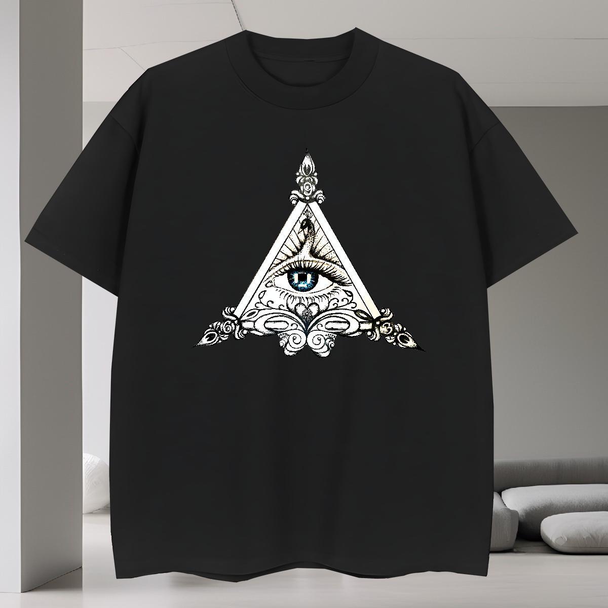 Unisex T Shirts Men 230g Cotton eye of the devil Casual Daily Wear Customized Print O Neck Short Sleeves Couples T Shirts Free Shipping Tshirts