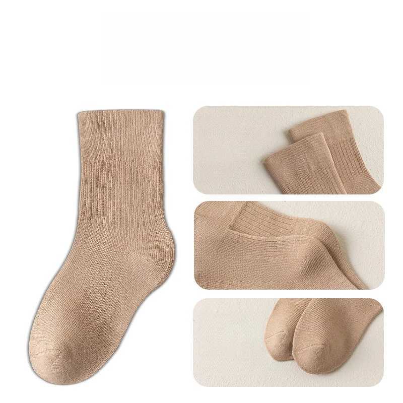 10 pairs of kidsrens socks for all seasons boys socks pure color girls socks retro style cotton socks medium and large kidsrens student socks CL240824