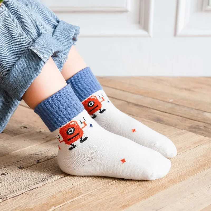 5 Pairs Baby Childrens Socks Cartoon Spring Autumn Animal Kids Sock Girls Cute Boy Toddler Socks 1-12 Years CL240824