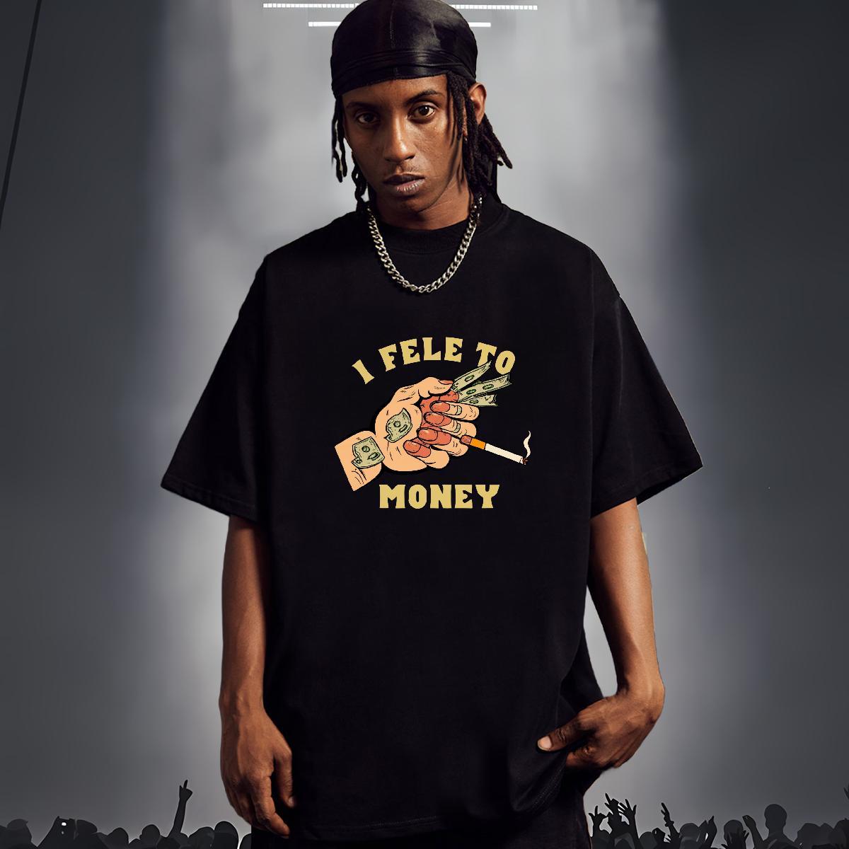 Loose T-Shirts 230g Cotton skull Daily Outfit DIY Printed Breathable Short Sleeve Men Tees Free Shipping Polos