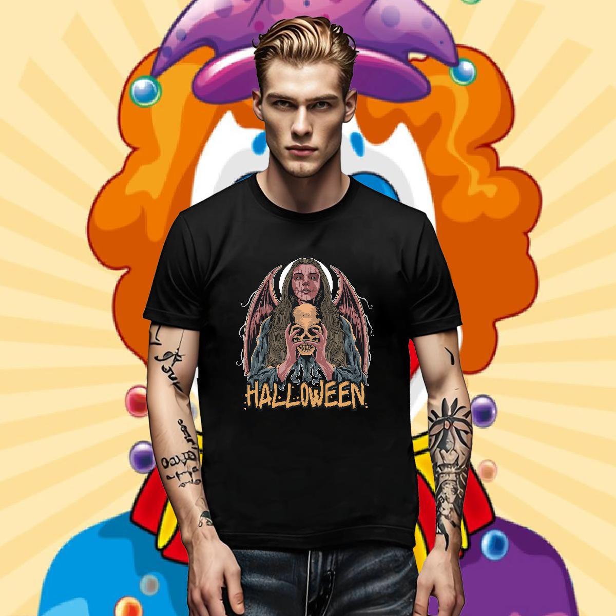 Fashion Designer Mens Tshirts skull Beach 230g 100% Cotton Tees Crew Neck Breathable Soft T Shirts Men Cartoon Printing L-4XL