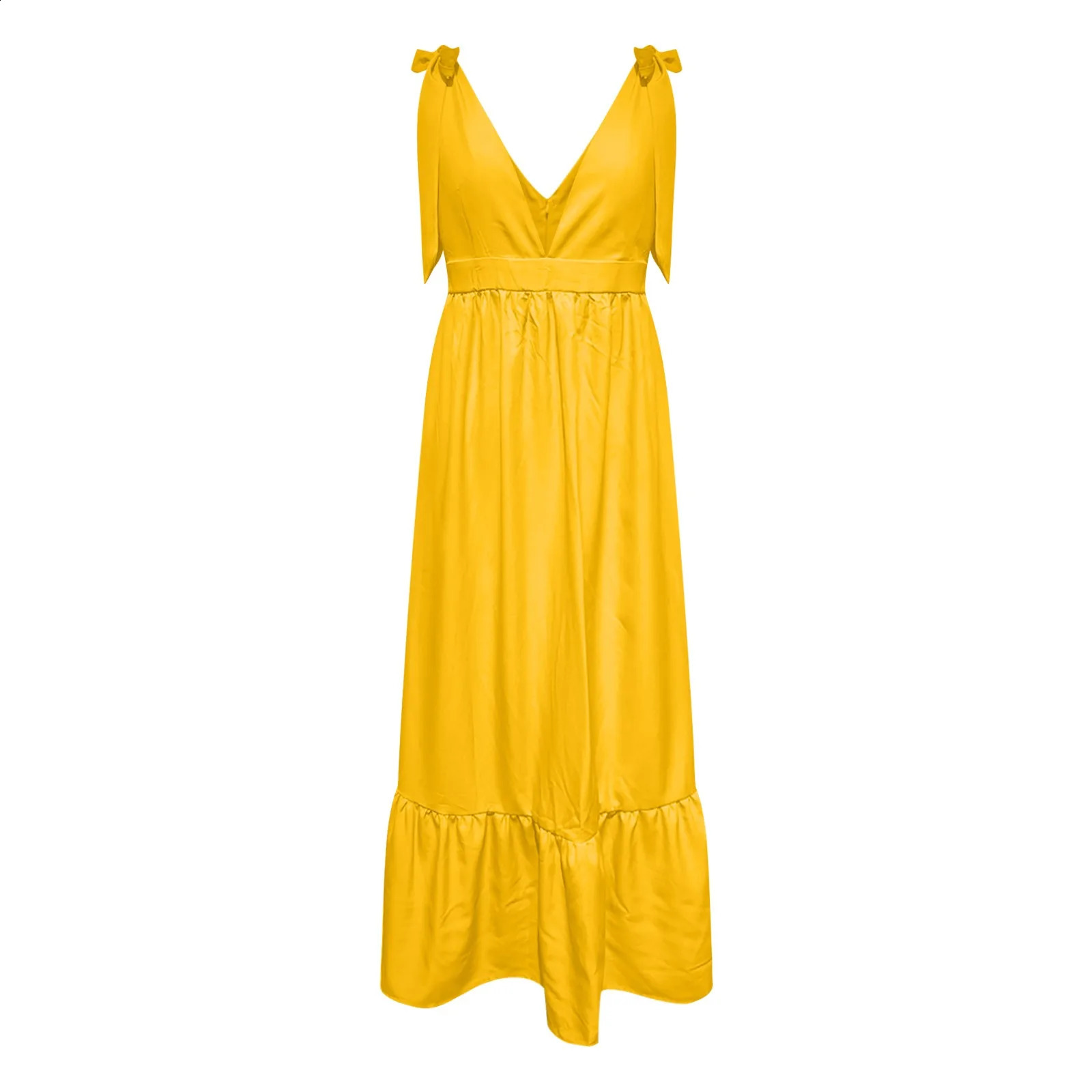 Womens Solid Off Shoulder Sexy Dress Open Back Bow Strap Swing Dress Cotton Linen for Womens for Evening Party Vestidos
