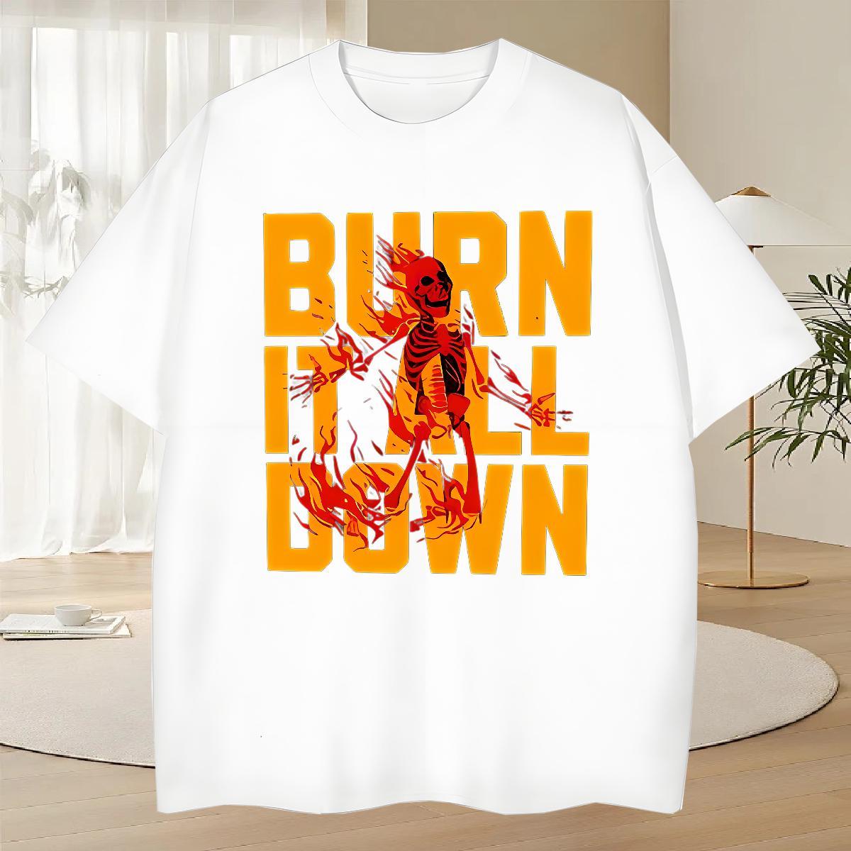 Unisex Man T Shirts 230g Cotton halloween Hip Hop Anime Short Sleeve Soft Tshirts Fashion New Tees