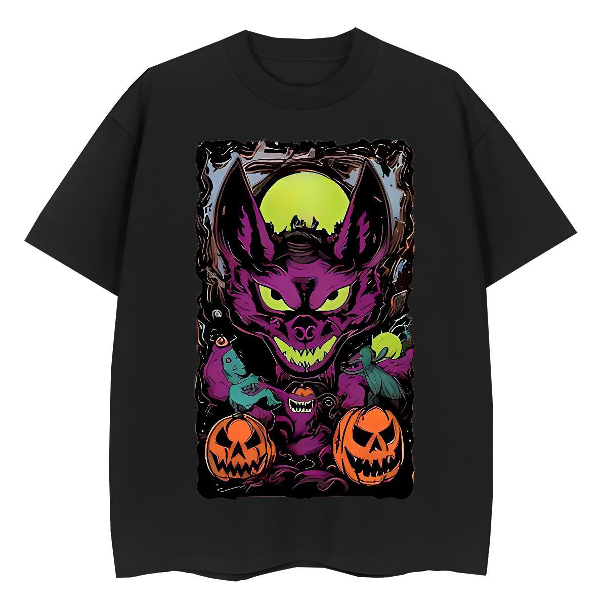 2024 DIY Men Tshirts pumpkin Street wear Hip Hop 100% Cotton 230g Tees Shirts Breathable Cool Design Men T Shirts Custom Anime